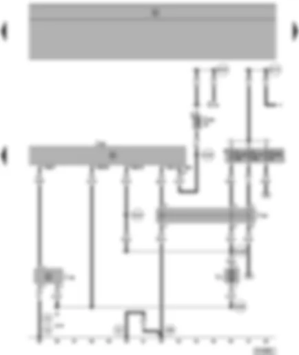 Wiring Diagram  VW SHARAN 1998 - Climatronic control unit - blower control unit - blower relay - fresh air blower