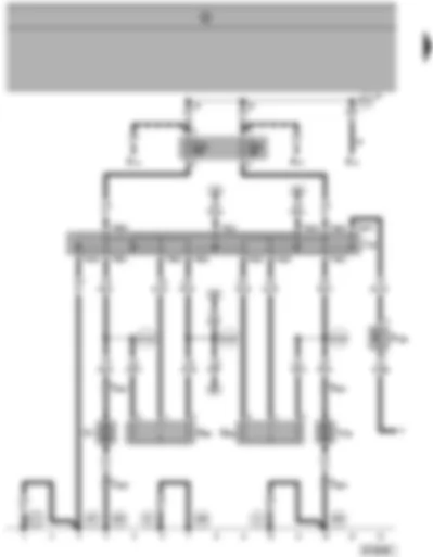 Wiring Diagram  VW SHARAN 1999 - Radiator fan relay - radiator fan - radiator fan series resistor