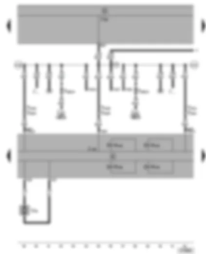 Wiring Diagram  VW SHARAN 2001 - ABS control unit - ABS hydraulic pump - self-diagnosis connection