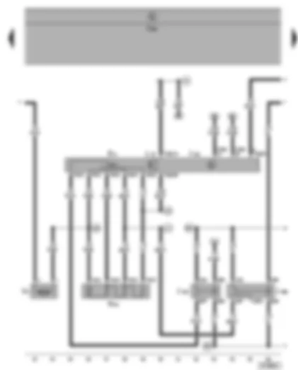 Wiring Diagram  VW SHARAN 2001 - Air conditioning system control unit - fresh air blower switch - fresh air blower - blower relay - fresh air blower Relay - 2nd speed