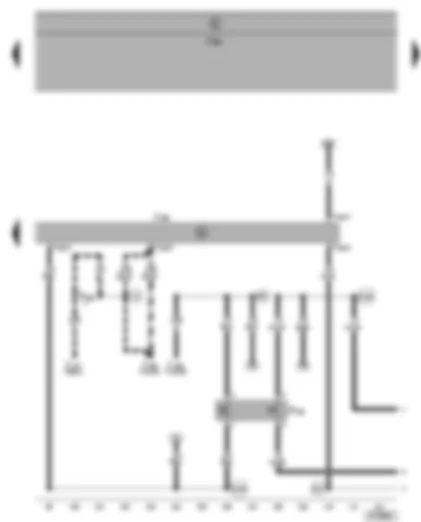 Wiring Diagram  VW SHARAN 2001 - Radiator fan control unit - air conditioner pressure switch