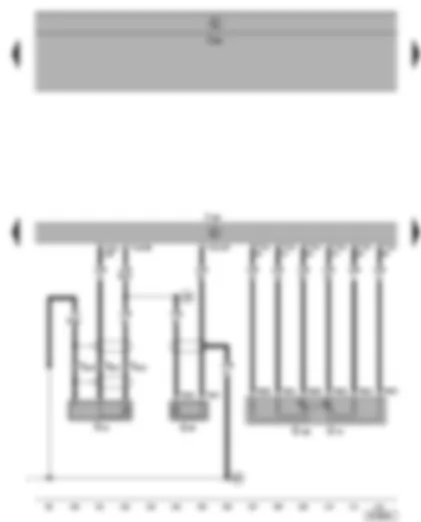Wiring Diagram  VW SHARAN 2001 - Motronic control unit - accelerator pedal position sender - knock sensor