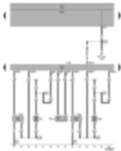 Wiring Diagram  VW SHARAN 2001 - Climatronic control unit - front fresh air blower - rear fresh air blower - rear vent temperature sender