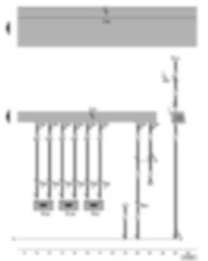 Wiring Diagram  VW SHARAN 2003 - Automatic gearbox control unit - vehicle speed sender - intermediate shaft speed sender - gearbox input speed sender