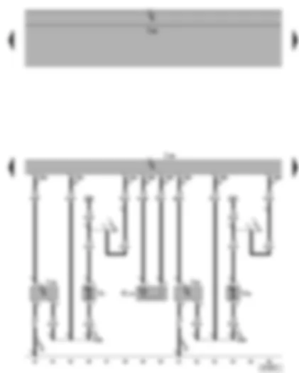 Электросхемa  VW SHARAN 2004 - Блок управления Climatronic - передний приточный вентилятор - задний приточный вентилятор - датчик температуры воздуха задних дефлекторов