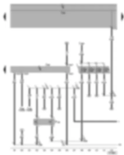 Wiring Diagram  VW SHARAN 2004 - Radiator fan control unit - air conditioning system pressure switch