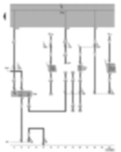 Wiring Diagram  VW SHARAN 2005 - Rear vent wing window relay - diagnostic socket
