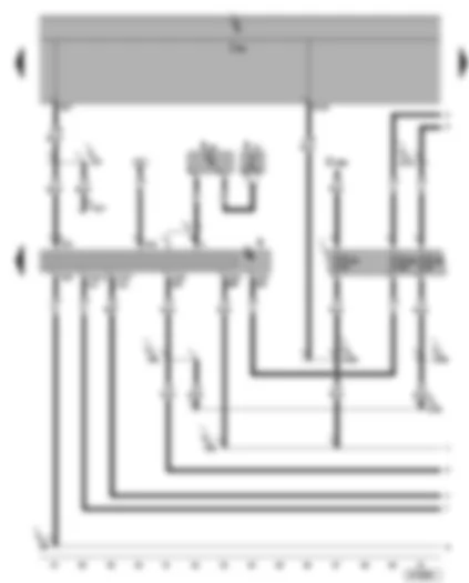 Wiring Diagram  VW SHARAN 2001 - Radio - self-diagnosis connection - aerial amplifier - window aerial