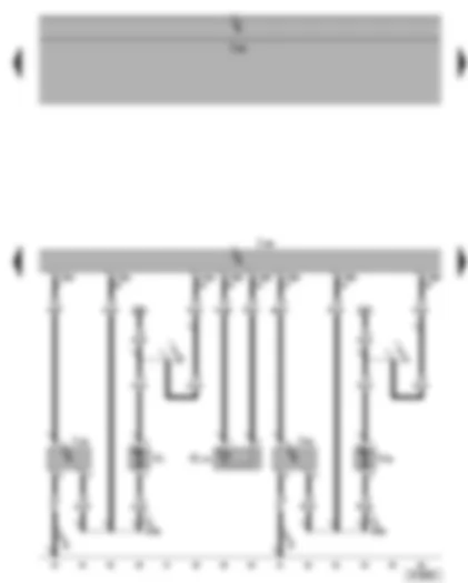 Электросхемa  VW SHARAN 2008 - Блок управления приточного вентилятора - блок управления Climatronic - блок управления заднего приточного вентилятора - датчик температуры задних дефлекторов - приточный вентилятор - задний приточный вентилятор