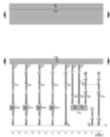 Wiring Diagram  VW SHARAN 2003 - Diesel direct injection system control unit - unit injector valves - Hall sender (camshaft position sender)