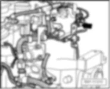 VW SHARAN 2009 Перечень точек соединения с массой в моторном отсеке