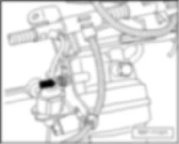 VW SHARAN 2003 Перечень точек соединения с массой в моторном отсеке