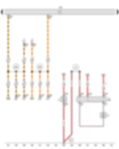 Wiring Diagram  VW SPACE FOX 2012 - Engine control unit - Radiator fan series resistor - Radiator fan