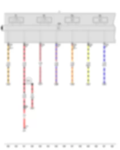 Wiring Diagram  VW SPACE FOX 2012 - Fuel gauge - Coolant temperature gauge - Rev. counter - Speedometer - Control unit in dash panel insert - Dash panel insert