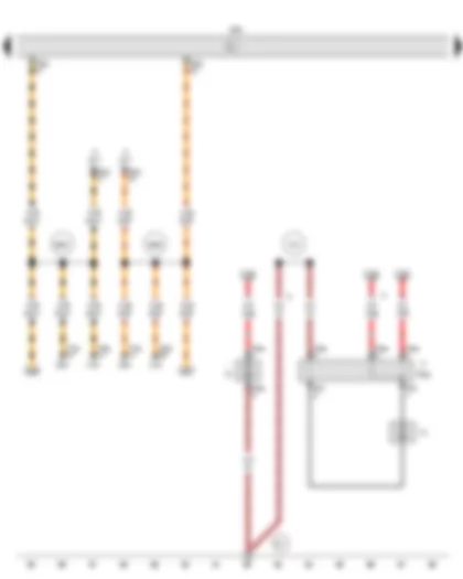 Wiring Diagram  VW SPACE FOX 2012 - Engine control unit - Radiator fan series resistor - Radiator fan