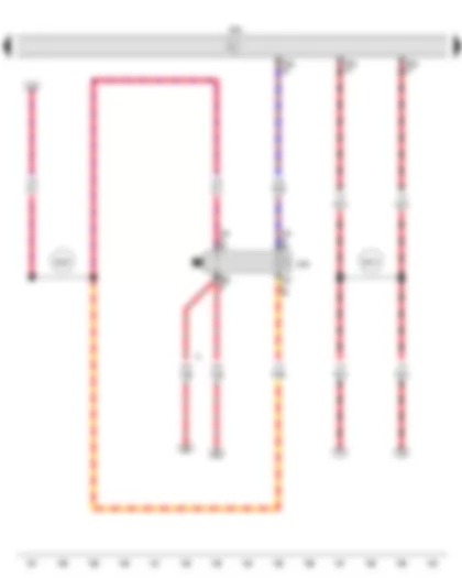 Wiring Diagram  VW SPACE FOX 2012 - Fresh air blower and radiator fan relay - Engine control unit