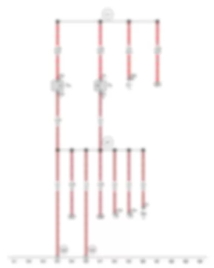 Wiring Diagram  VW SPACE FOX 2012 - Handbrake warning switch - Brake fluid level warning contact