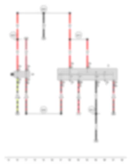 Wiring Diagram  VW SPACE FOX 2012 - Ignition/starter switch - X-contact relief relay