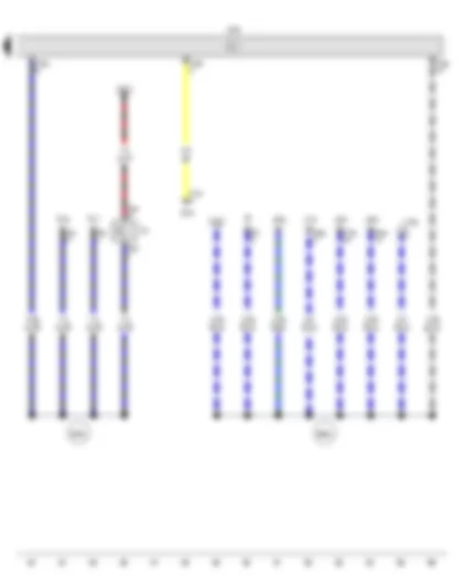 Wiring Diagram  VW SPACE FOX 2012 - Reversing light switch - Parking aid control unit