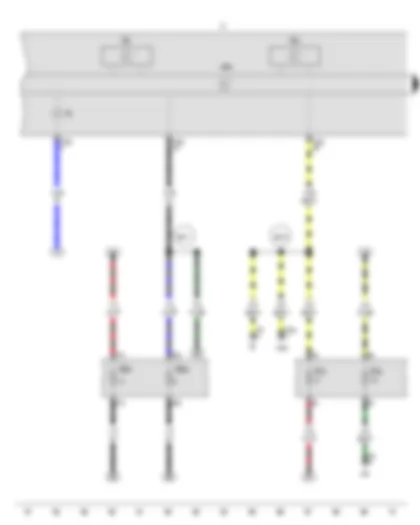 Wiring Diagram  VW SPACE FOX 2012 - Rev. counter - Speedometer - Control unit in dash panel insert - Dash panel insert - Alternator warning lamp