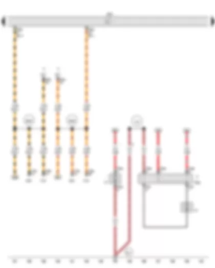 Wiring Diagram  VW SPACE FOX 2013 - Engine control unit - Radiator fan series resistor - Radiator fan