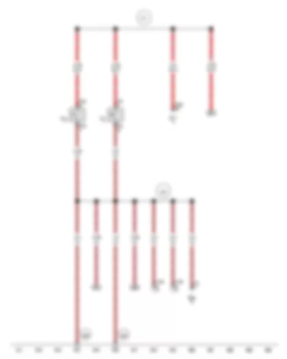 Wiring Diagram  VW SPACE FOX 2013 - Handbrake warning switch - Brake fluid level warning contact