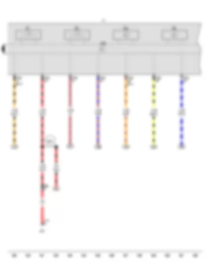 Wiring Diagram  VW SPACE FOX 2013 - Fuel gauge - Coolant temperature gauge - Rev. counter - Speedometer - Control unit in dash panel insert - Dash panel insert