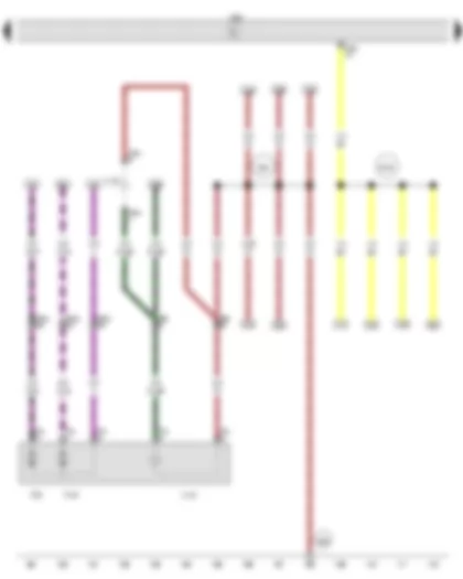 Wiring Diagram  VW SPACE FOX 2013 - Convenience system central control unit - Front passenger side turn signal repeater bulb - Front passenger side mirror adjustment motor