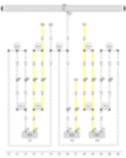 Wiring Diagram  VW SPACE FOX 2013 - Convenience system central control unit - Front passenger door power latching motor - Rear left power latching motor - Rear right power latching motor