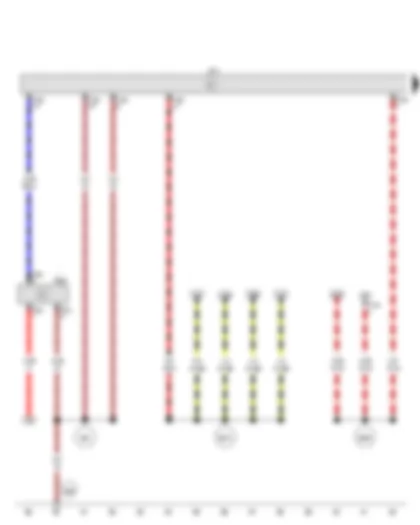 Wiring Diagram  VW SPACE FOX 2013 - Rain and light sensor - Control unit for lighting and wiper functions