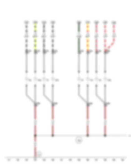 Wiring Diagram  VW SPACE FOX 2013 - Left side light bulb - Right side light bulb - Front left turn signal bulb - Front right turn signal bulb - Left headlight dipped beam bulb - Left headlight main beam bulb - Right headlight dipped beam bulb - Right headlight main beam bulb