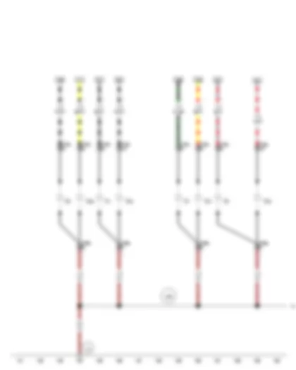 Wiring Diagram  VW SPACE FOX 2013 - Left side light bulb - Right side light bulb - Front left turn signal bulb - Front right turn signal bulb - Left headlight dipped beam bulb - Left headlight main beam bulb - Right headlight dipped beam bulb - Right headlight main beam bulb