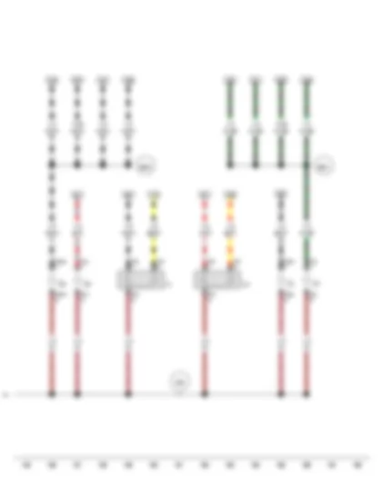 Wiring Diagram  VW SPACE FOX 2013 - Left headlight twin filament bulb - Right headlight twin filament bulb - Left side light bulb - Right side light bulb - Front left turn signal bulb - Front right turn signal bulb