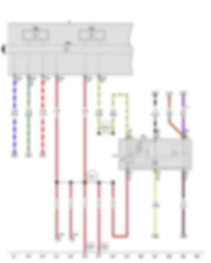 Wiring Diagram  VW SPACE FOX 2013 - Front and rear fog light switch - Speedometer - High-pressure sender - Control unit in dash panel insert - Dash panel insert - Front and rear fog light switch illumination bulb