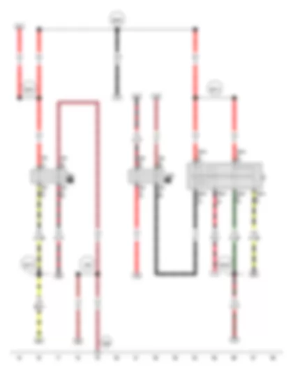 Wiring Diagram  VW SPACE FOX 2013 - Ignition/starter switch - X-contact relief relay - Terminal 15 relief relay