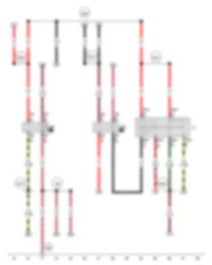 Wiring Diagram  VW SPACE FOX 2013 - Ignition/starter switch - X-contact relief relay - Terminal 15 relief relay