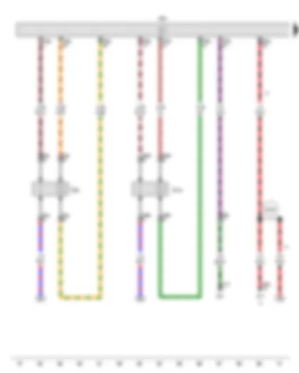 Wiring Diagram  VW SURAN 2012 - Lambda probe - Lambda probe after catalytic converter - Engine control unit