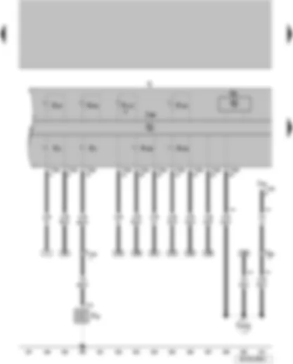 Wiring Diagram  VW SURAN 2011 - Oil pressure switch Tachometer Combined instrument Alternator control light Oil pressure control light Fuel reserve control light