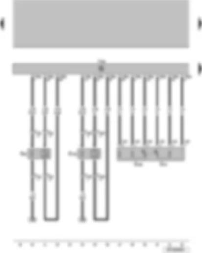 Wiring Diagram  VW SURAN 2011 - Lambda probe Throttle pedal position sensor Lambda probe after catalytic converter Throttle pedal position sensor 2 Engine control unit