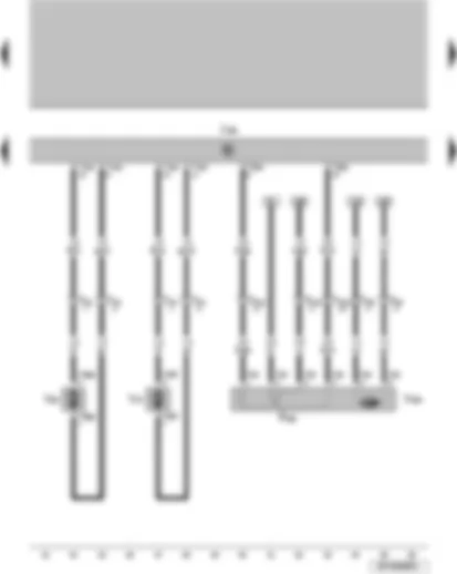 Wiring Diagram  VW SURAN 2011 - Driver door power latching system contact switch Central control unit for the convenience system Rear left window regulator motor Rear right window regulator motor Driver door power latching motor