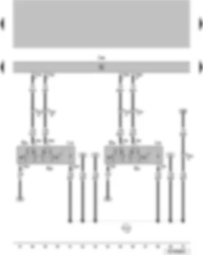 Wiring Diagram  VW SURAN 2011 - Left front window operating switch Rear left window drive switch driver side Rear right window drive switch driver side Central control unit for the convenience system