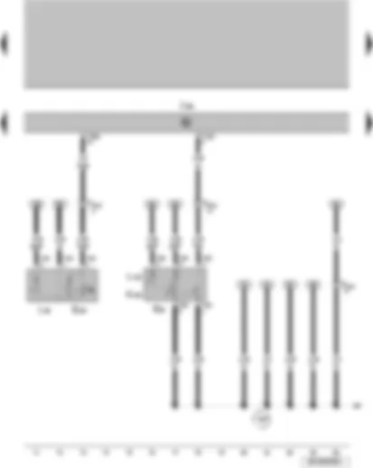 Wiring Diagram  VW SURAN 2011 - Rear window locking switch Interior locking switch driver side Central control unit for the convenience system Interior lock switch illumination bulb Rear window locking switch illumination bulb