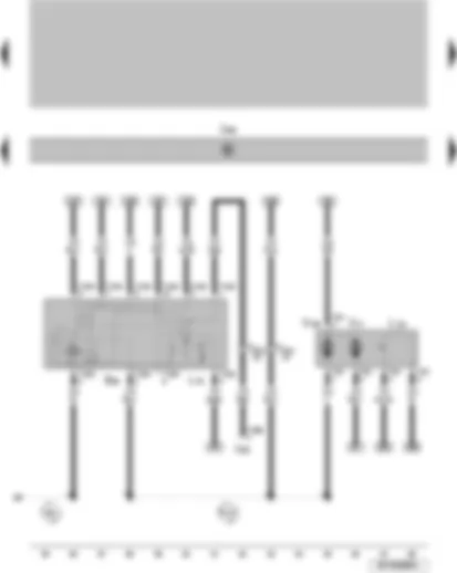 Wiring Diagram  VW SURAN 2011 - Rearview mirrors adjustment switch Central control unit for the convenience system Mirror adjustment switch illumination bulb Driver side turn signal repeater bulb Driver side mirror adjustment motor