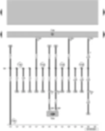 Wiring Diagram  VW SURAN 2011 - Central control unit for the convenience system Front passenger door power latching motor