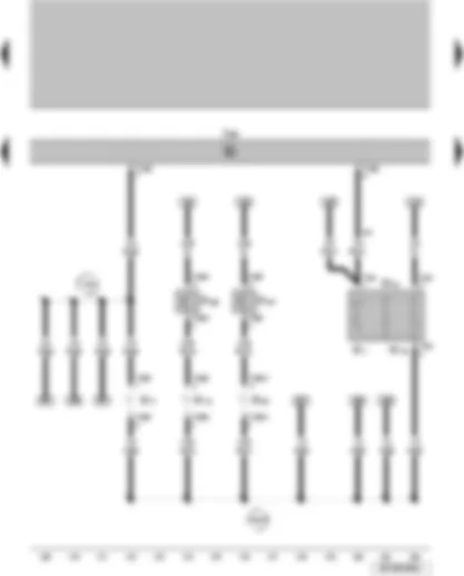 Wiring Diagram  VW SURAN 2011 - Driver vanity mirror contact switch Front passenger vanity mirror contact switch Central control unit for the convenience system Front internal light Trunk lighting Passenger side reading light Passenger vanity mirror with lighting