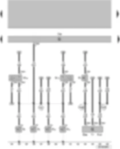 Wiring Diagram  VW SURAN 2011 - Antidazzle interior mirror button Driver door contact switch Front passenger door contact switch Reversing light switch