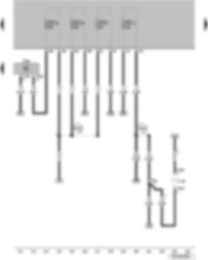 Wiring Diagram  VW SURAN 2011 - Central control unit for the convenience system Front passenger side mirror turn signal repeater bulb