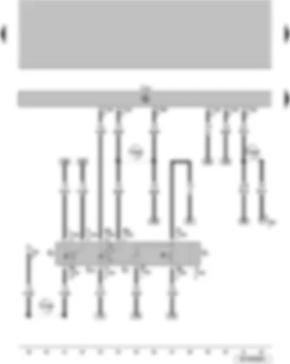 Wiring Diagram  VW SURAN 2011 - Light switch Flashingturn light switch Headlight dipper and flasher switch Parking light switch Control unit of lights with windshield wiper functions