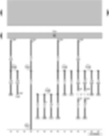 Wiring Diagram  VW SURAN 2011 - Control unit for lighting and wiper functions Number plate light