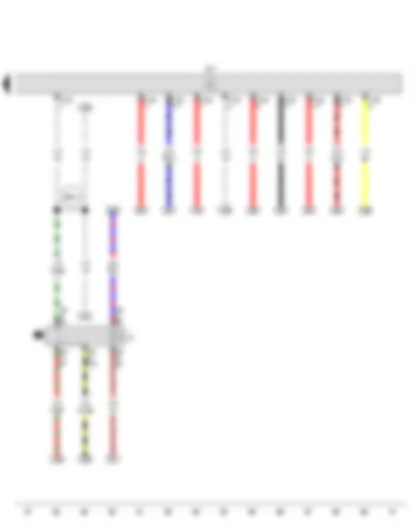 Wiring Diagram  VW SURAN 2012 - Fog light relay - Control unit for lighting and wiper functions